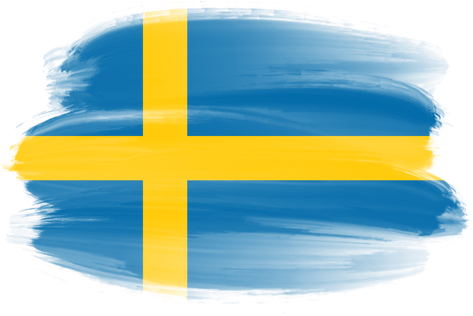 Sweden Flag Brushstroke  